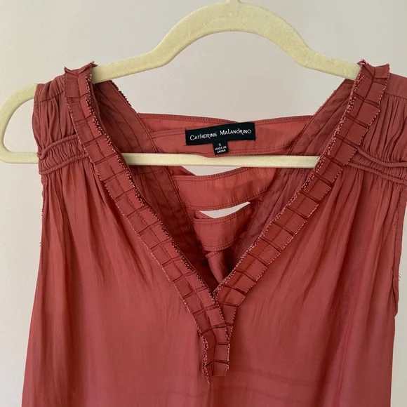 Catherine Malandrino Sleeveless Satin Top – Size Small - Picture 3 of 6
